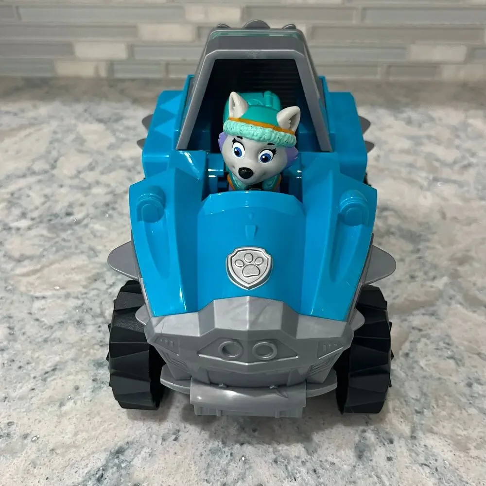 PAW Patrol Dino Rescue Rex Transforming Deluxe Car & Action Pack Everest Figure